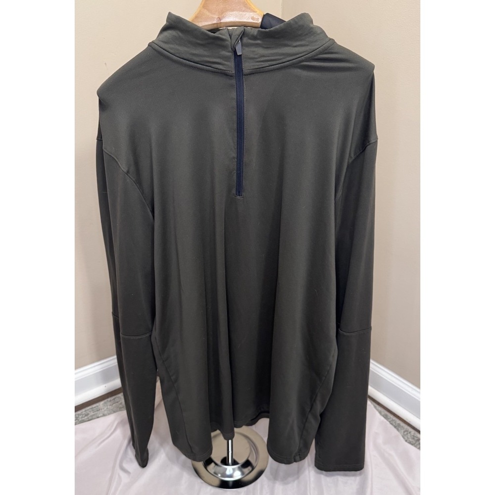 Banana Republic Active Men XL Tall Long SleeveHalf Zip Pullover Sweater Green